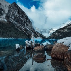 Lake Louise Red Rocks   Hi Res   A3